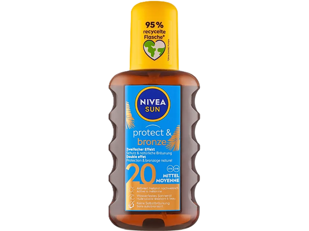 Výhodná Nabídka Nivea Sun Protect & Bronze olej na opalování SPF 20 200 ml