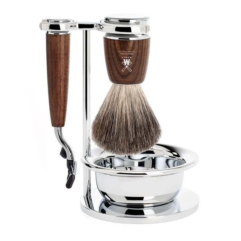 Mühle Rytmo Ash Pure Badger Mach3 4-dílná Autentický