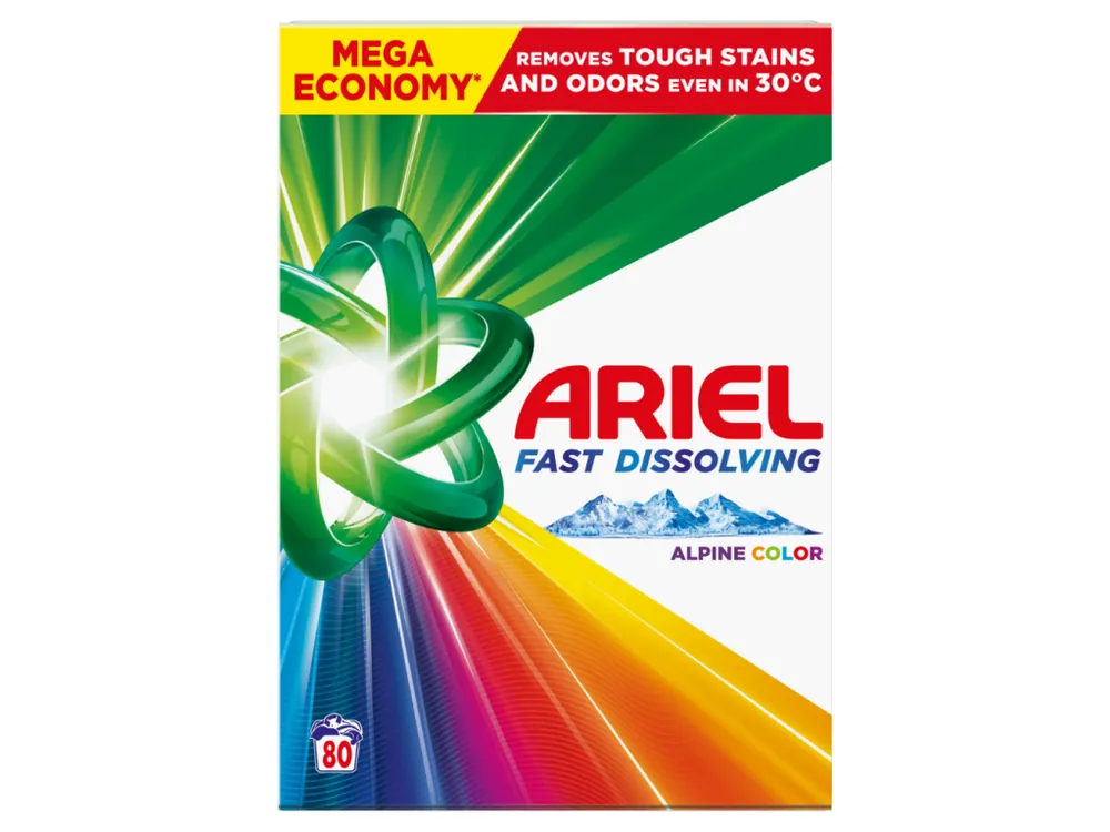 Ariel prací prášek 80 dávek Alpine Color 4,4 kg Nejprodávanější