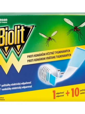 Biolit elektrický odpařovač komplet proti komárům + 10 polštářků Expresní Doručení