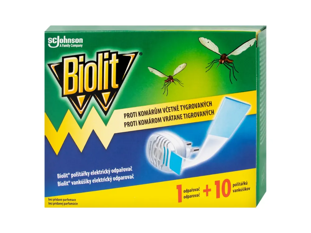Biolit elektrický odpařovač komplet proti komárům + 10 polštářků Expresní Doručení