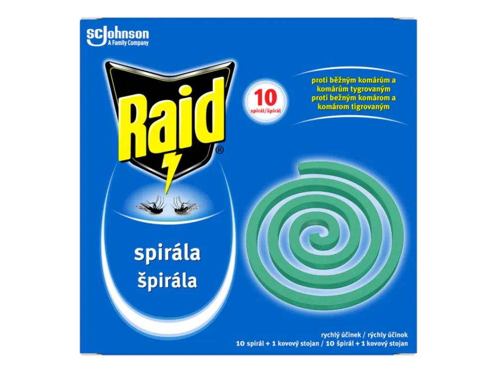 Raid spirála proti komárům 10 ks Doprava Zdarma