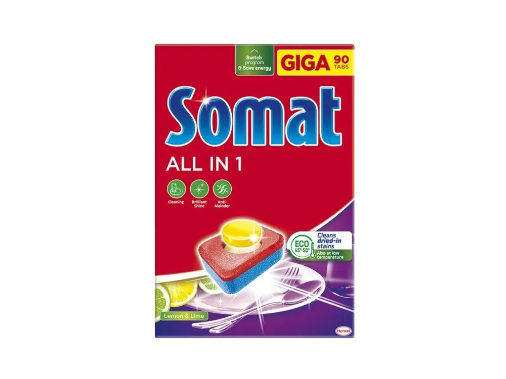 Somat tablety 90 ks All in 1 Lemon & Lime Nová Kolekce