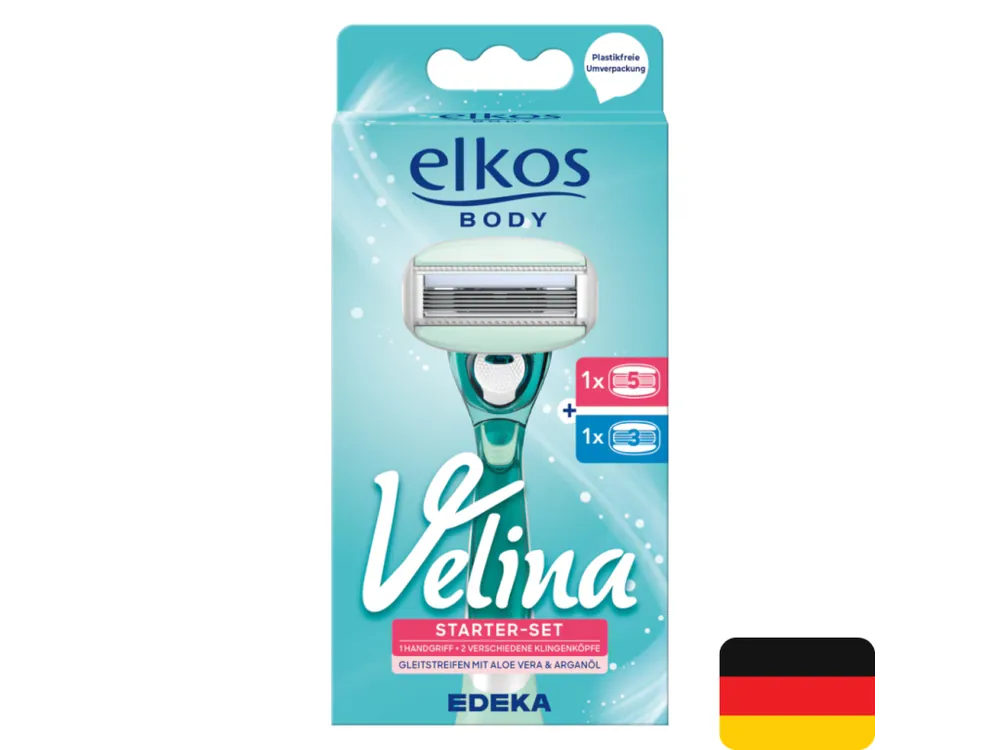 Elkos Body Velina holicí strojek + 2 hlavice Akce