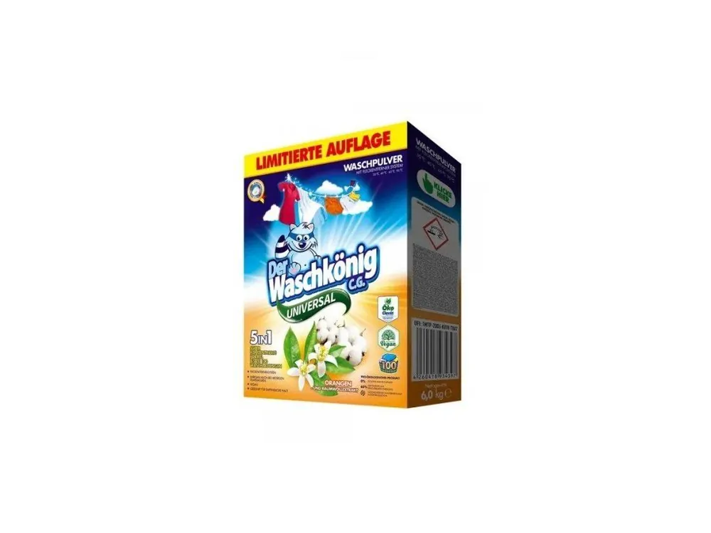 Waschkönig prací prášek 100 Universal Orangen & Baumwolle 6 kg Cenová Bomba