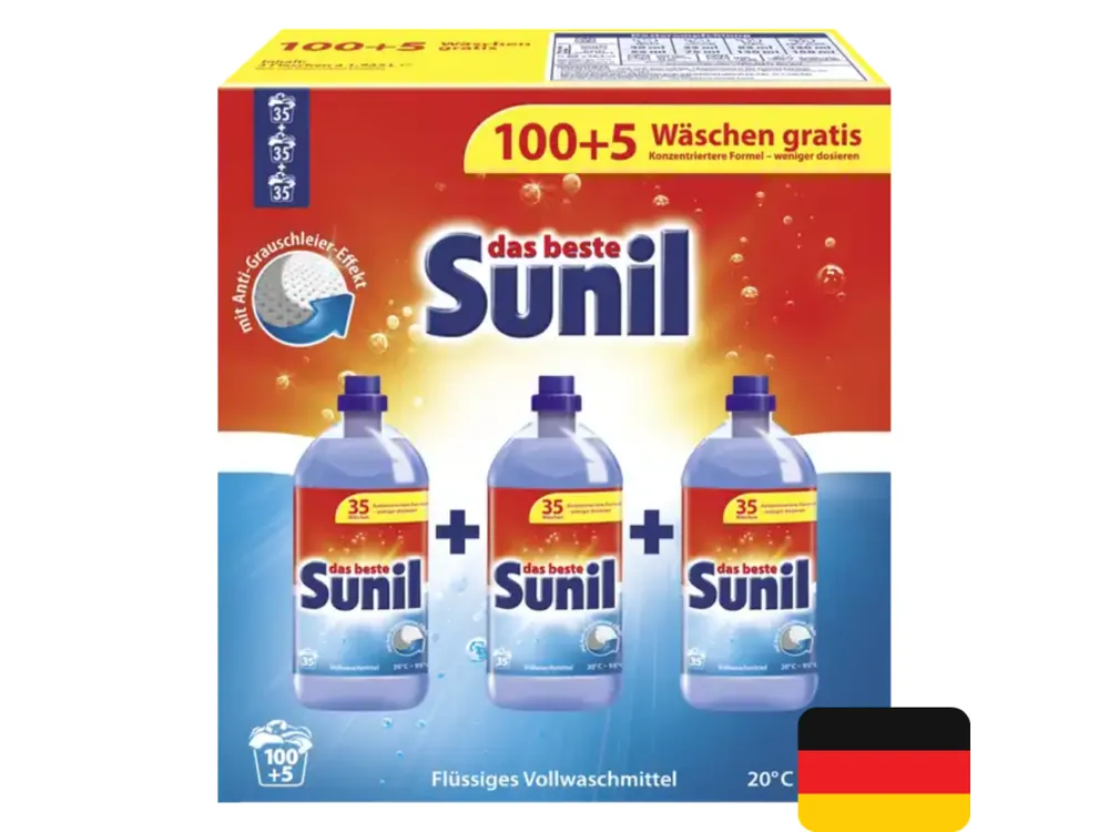 Levný Sunil prací gel 105 (3x35) dávek Universal 3x1,925 l