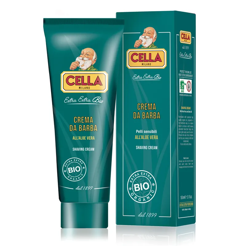 Rychlé Dodání Cella Milano Bio Aloe Vera krém na holení v tubě 150 ml