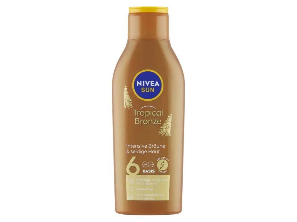 Nivea Sun Tropical Bronze mléko na opalování s karotenem SPF 6 200 ml Víkendová Akce