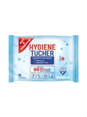 Gut & Günstig hygienické dezinfekční ubrousky 15 ks Cenová Bomba