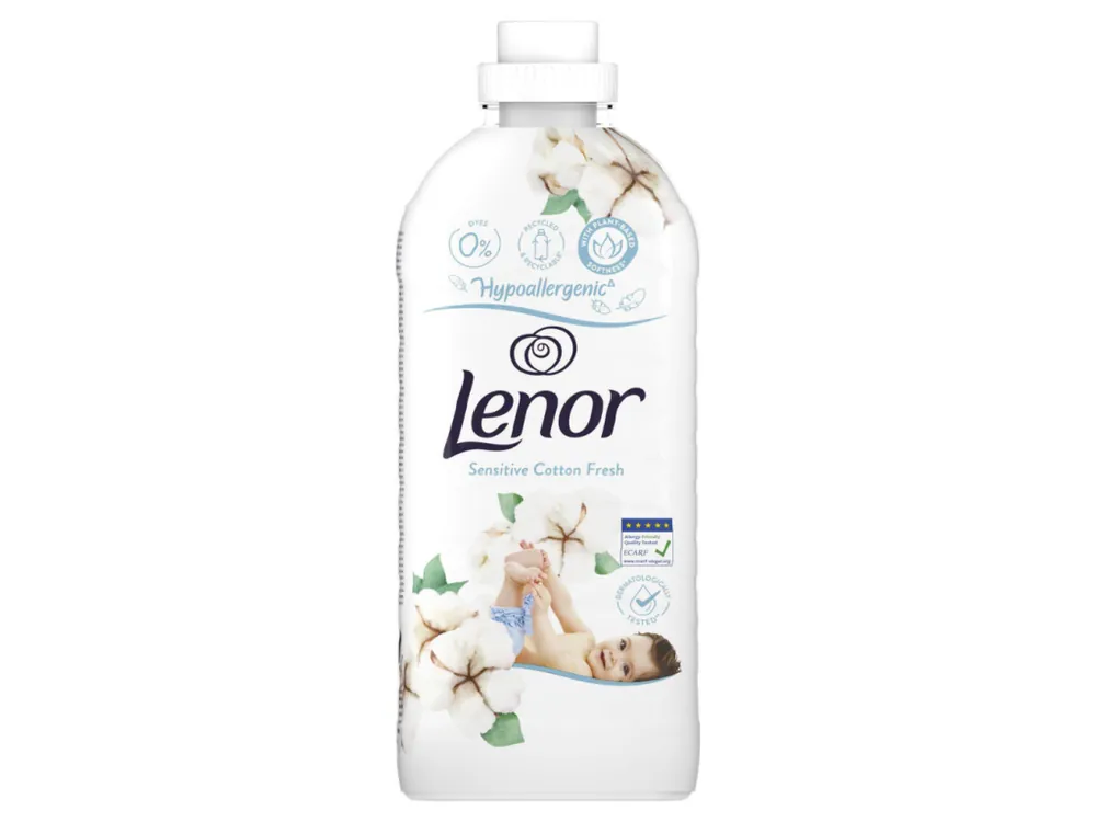 Nakupujte Hned Lenor aviváž 48 pracích dávek Sensitive Cotton Fresh 1,2 l