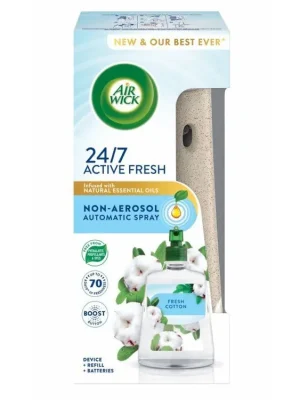 Nová Kolekce Air Wick Active Fresh strojek s náplní 228 ml Fresh Cotton