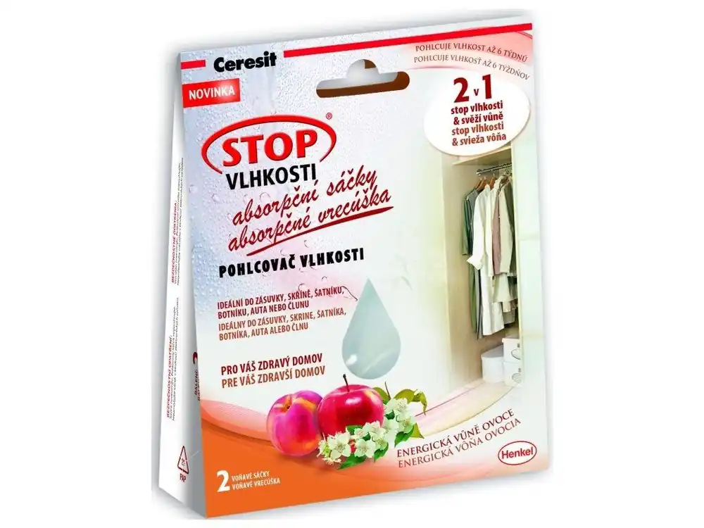Aktuální Ceresit Stop vlhkosti absorpční sáčky 2 x 50 g Ovoce