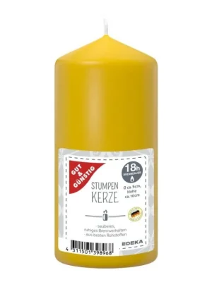 Gut & Günstig svíčka válec 48x100 mm žlutá 1 ks Akční Cena