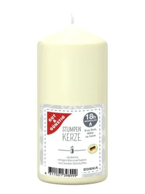 Výprodej Gut & Günstig svíčka válec 48x100 mm krémová 1 ks