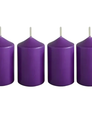Bony adventní svíčky 4 ks 40x65 mm Fialové Sezónní Sleva