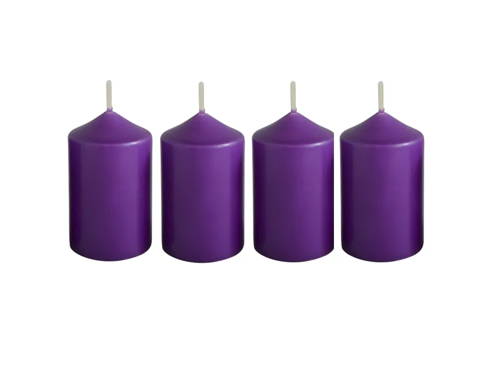 Bony adventní svíčky 4 ks 40x65 mm Fialové Sezónní Sleva