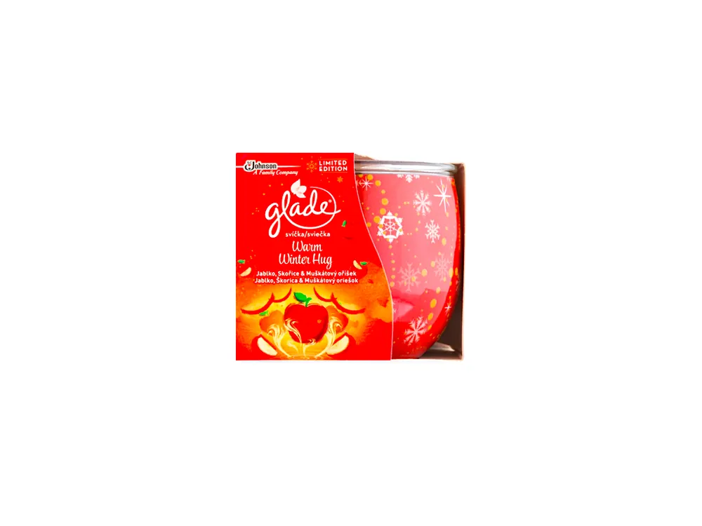 Super Cena Glade svíčka 120 g Warm Winter Hug