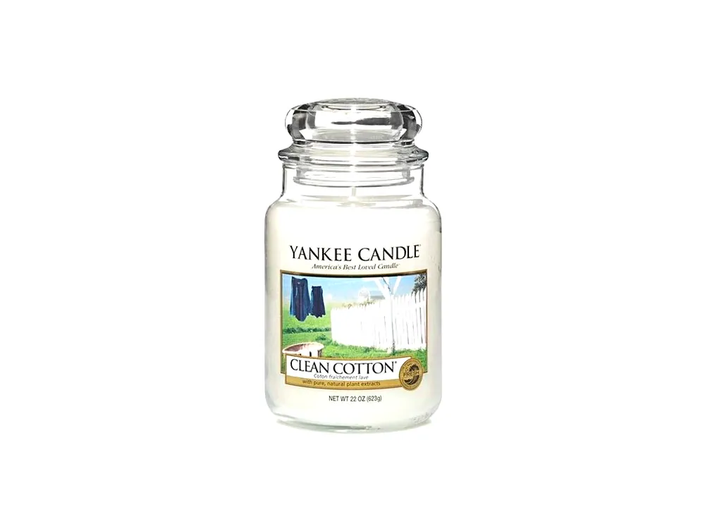 Yankee Candle svíčka 623 g Clean Cotton Víkendová Akce