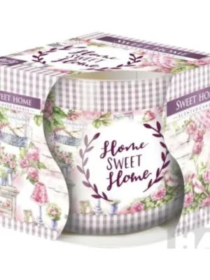 Novinka Bispol Aura vonná svíčka ve skle 20 h Sweet Home Růže