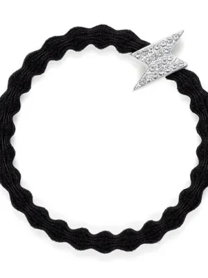 Značkový By Eloise London Silver Diamanté Bolt Black