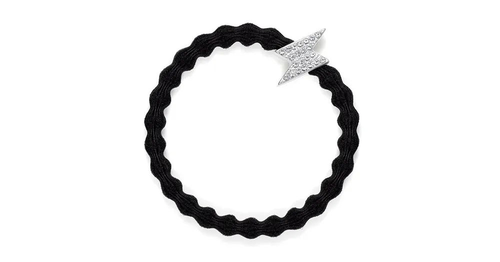 Značkový By Eloise London Silver Diamanté Bolt Black