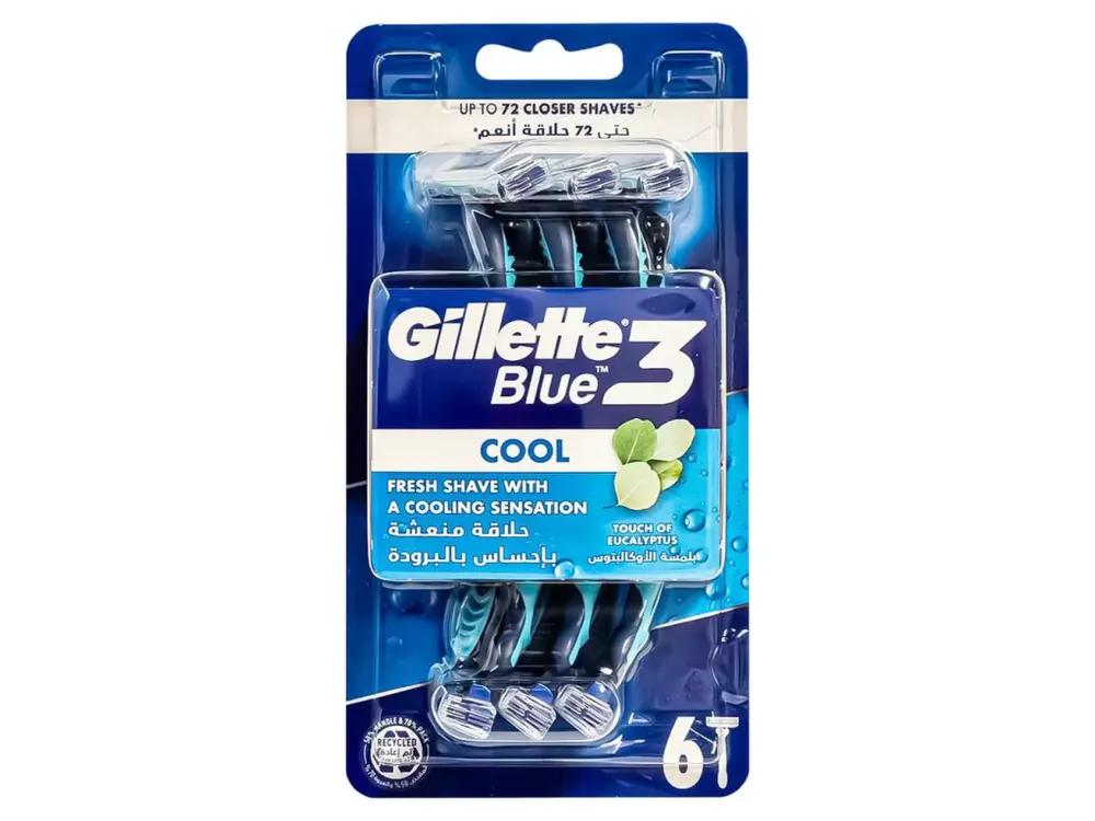 Omezená Nabídka Gillette jednorázové holicí strojky Blue3 Cool 6 ks