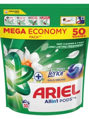 Hit Sezóny Ariel gelové kapsle 50 ks Touch of Lenor Gold Orchid All in 1