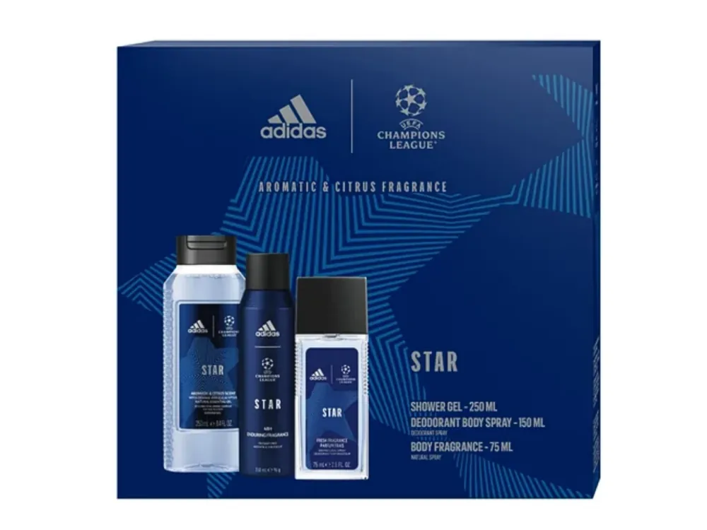 Adidas dárková sada UEFA Star (DNS + deodorant + sprchový gel) Kup Teď