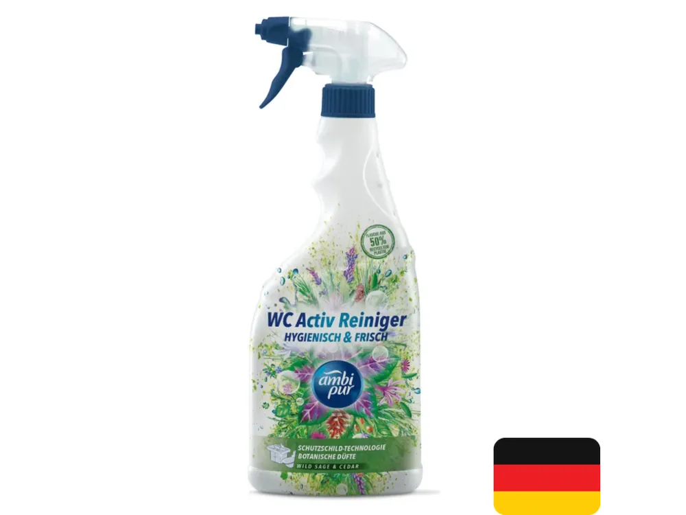 Ambi Pur WC Active Clean sprej 750 ml Wild Sage & Cedar Omezená Nabídka