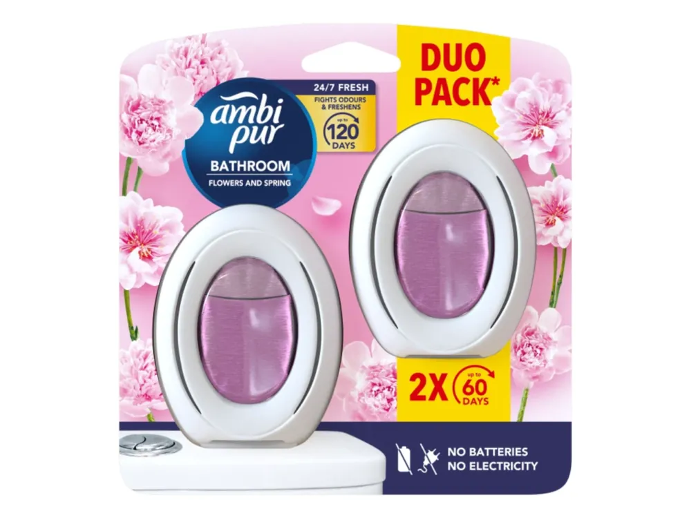 Ambi Pur Bathroom osvěžovač vzduchu 2 x 8 ml Flower & Spring Kup Teď