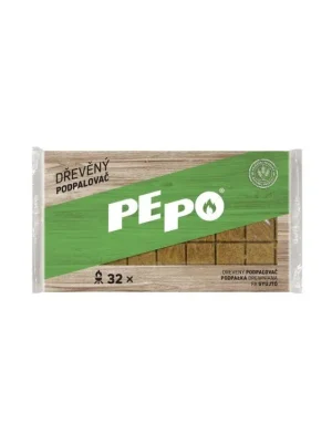 Finální Výprodej PE-PO dřevěný podpalovač 32 ks