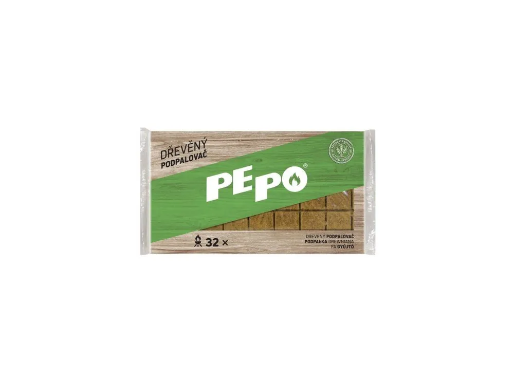 Finální Výprodej PE-PO dřevěný podpalovač 32 ks