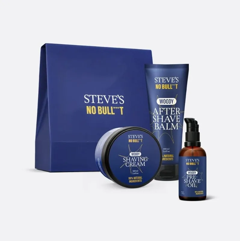 Omezená Nabídka Steves Sandalwood Shaving Trio Box sada na holení