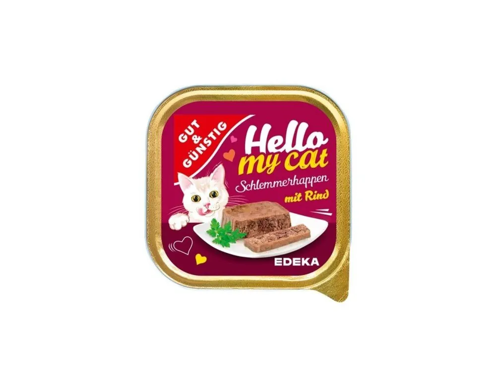 Gut & Günstig paštika pro kočky 100 g s hovězím masem Originální