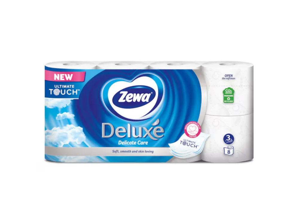 Must-Have Zewa toaletní papír 8 ks Deluxe Delicate Care 3-vrstvý
