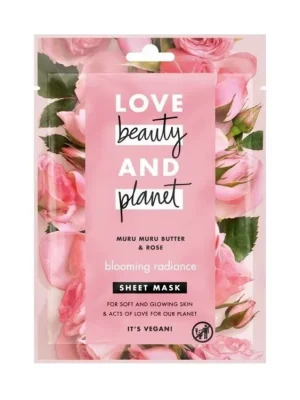 Love Beauty and Planet pleťová maska textilní 1 ks Muru Muru Butter & Rose Hit Sezóny