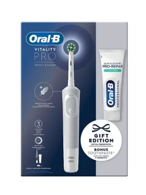 Ověřený Oral-B elektrický zubní kartáček Vitality Pro + zubní pasta Pro-Repair