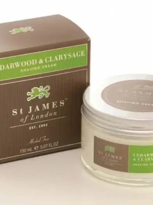 Rychlé Dodání St James of London Cedarwood & Clarysage, krém na holení 150 ml