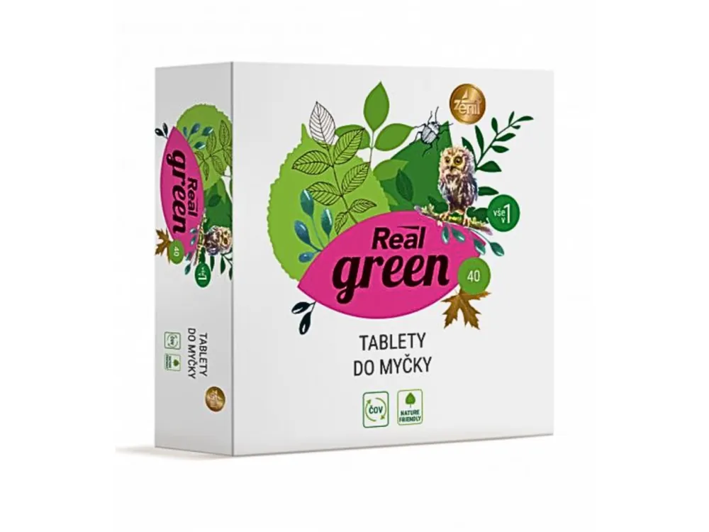 Oblíbený Real Green Clean tablety do myčky 40 ks All in 1