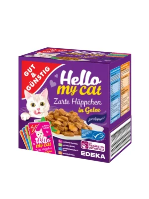 Speciální Cena Gut & Günstig masové kapsičky pro kočky 8 x 100 g v želé