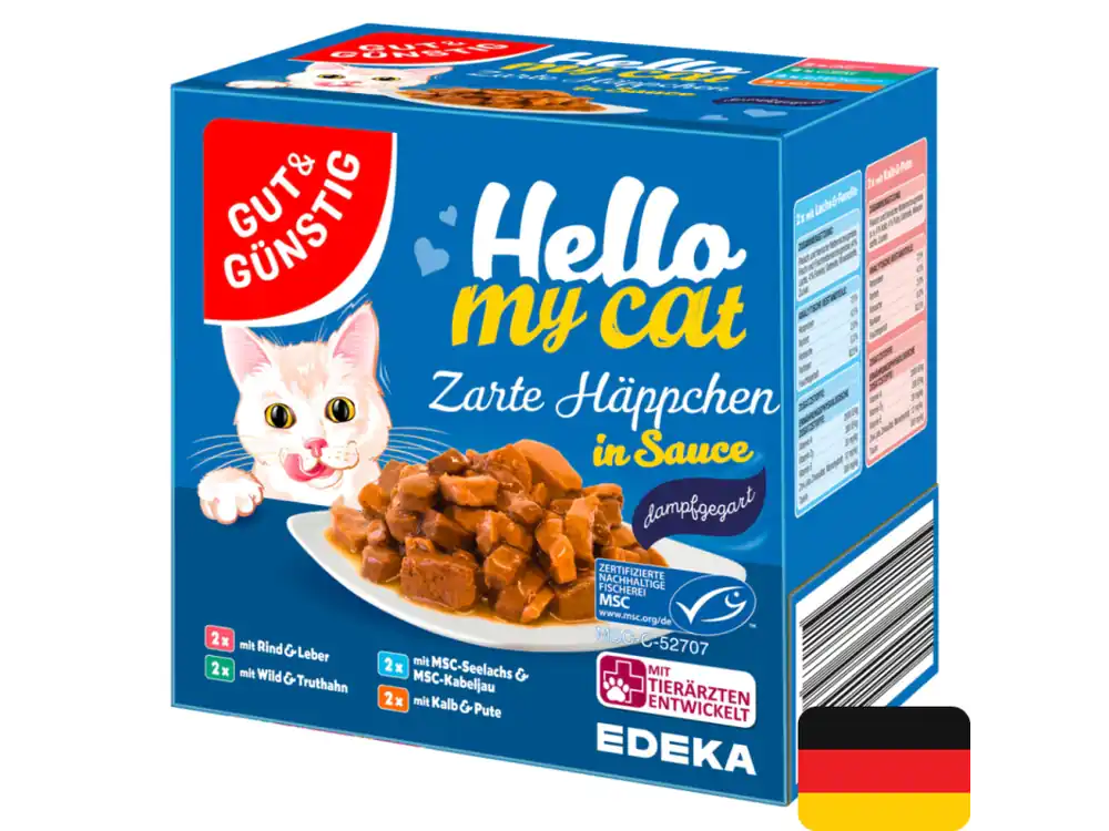 Gut & Günstig masové kapsičky pro kočky 8 x 100 g v omáčce Originální
