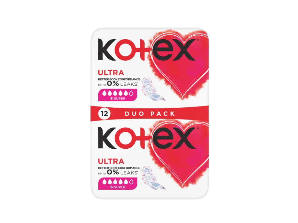 Koupit Online Kotex vložky Ultra Super 12 ks