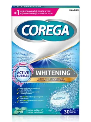 Corega Tabs 30 tablet Whitening Sleva
