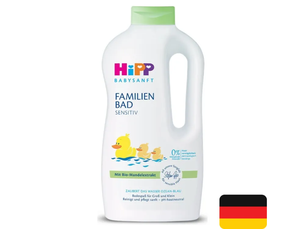 Novinka HiPP BabySanft rodinná koupel 1000 ml Sensitiv