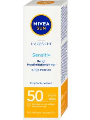 Bezpečná Platba Nivea Sun pleťový krém na opalování SPF 50 50 ml Sensitiv