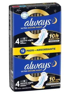 Always vložky 12 ks Ultra Secure Night plus Objednat Nyní