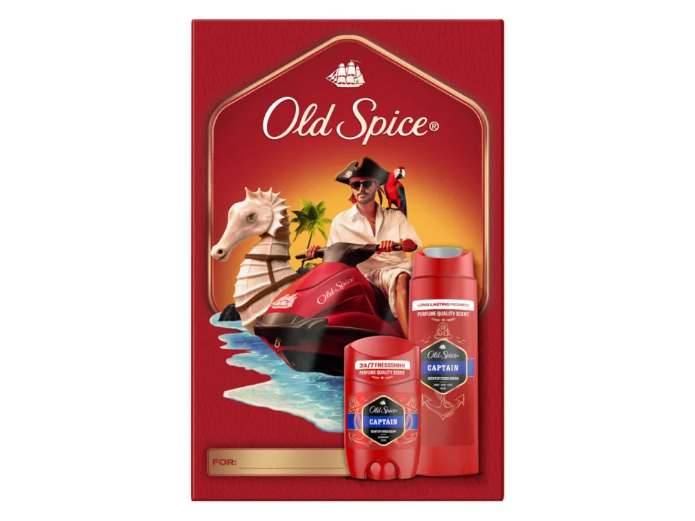 Old Spice dárková sada Captain (sprchový gel 250 ml + deostick 50 ml) Autentický