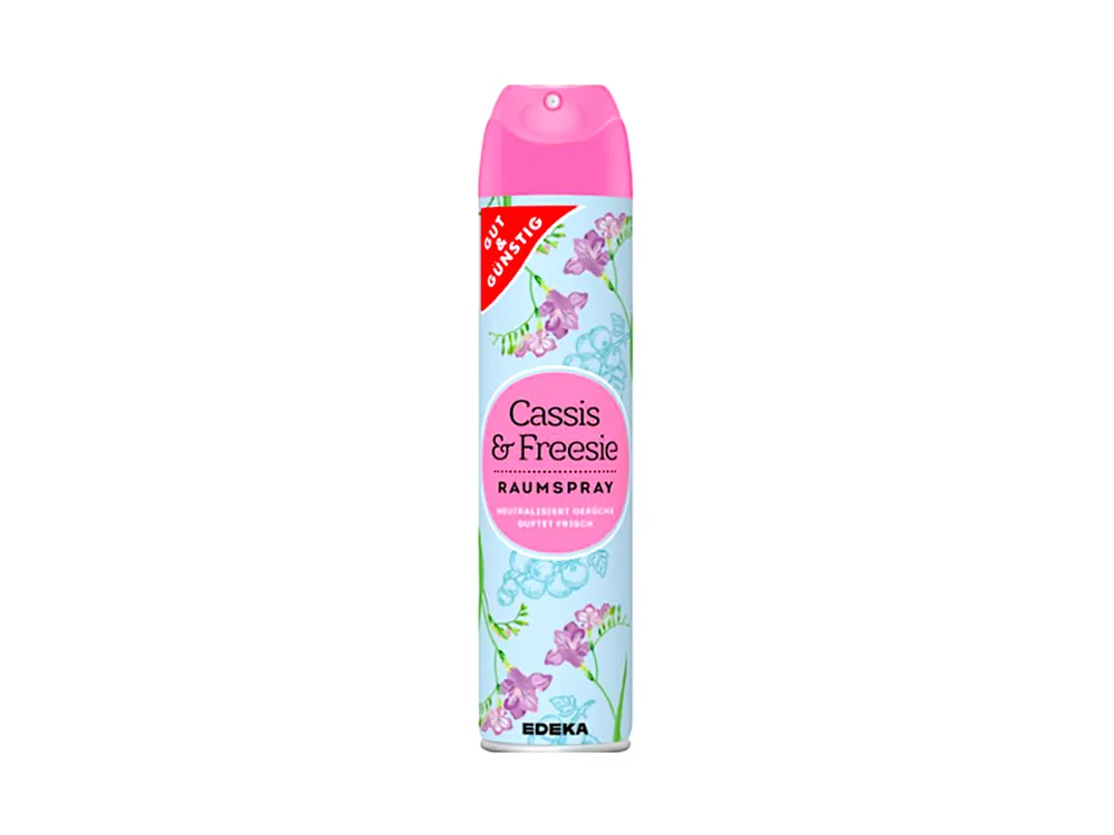 Gut & Günstig osvěžovač vzduchu sprej 300 ml Černý rybíz & Frézie Objednat Nyní