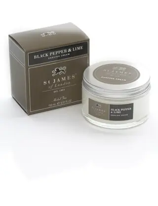 St James of London Black Pepper & Lime, krém na holení 150 ml Vrácení Zdarma