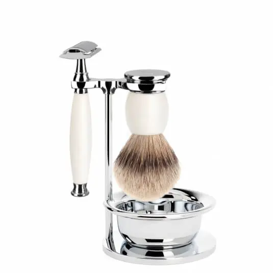 Rychlé Dodání Mühle Sophist White Silvertip Badger 4-dílná